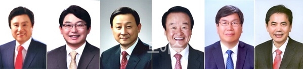 ▲(사진왼쪽부터)박형수박준섭이명규주성영이철우곽상도.(사진제공=중앙선거관리위원회)