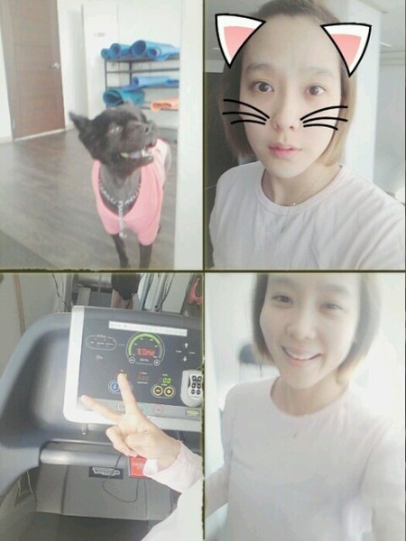 다나, 아침운동 셀카 '동안 미모 비법이?'