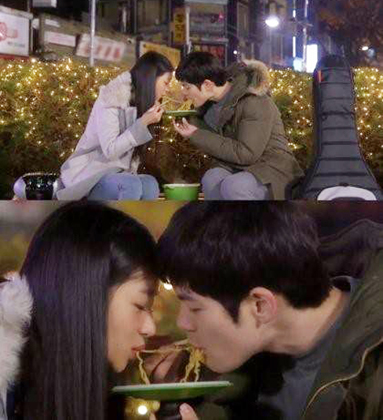무림학교 서예지, 장기하와 라면 먹다가 느닷없이 키스직전
