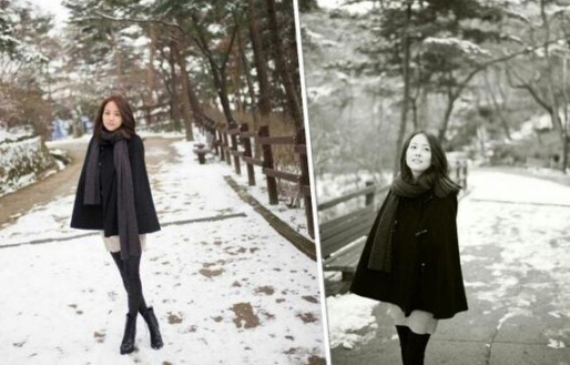 부탁해요 엄마 손여은, ‘눈 내린 공원을 배경으로 청순 돋네…고속도로 각선미’