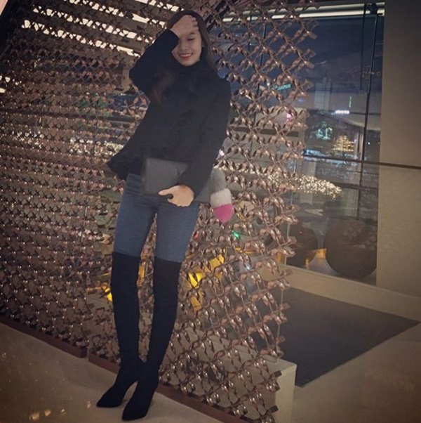 제시카, 올블랙 패션...'완벽 모델핏'