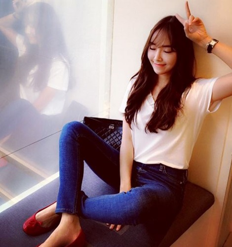 제시카, 청바지에 흰 티만 입었는데...'완벽 모델핏'