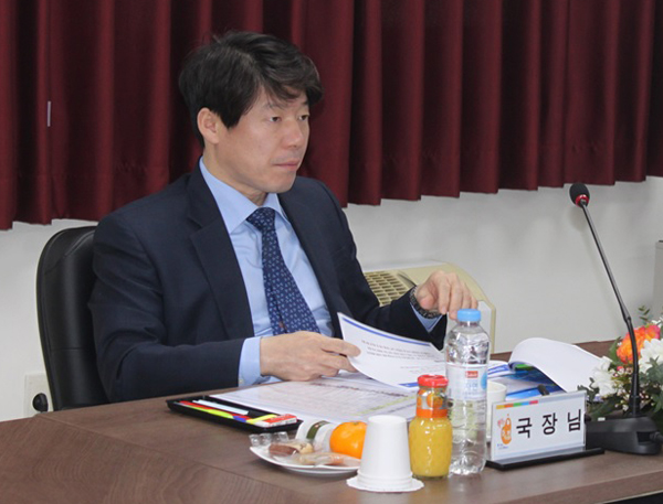 ▲이상호범죄예방정책국장이29일오전서울보호관찰소(서울준법지원센터)에서전국56개보호관찰소관찰과장이참석한가운데보호관찰대상자재범방지전략회의를주재하고있다.(사진=법무부)