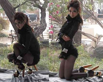 임성언 홍수아, 검은 치마 검스 시스룩..무릎 꿇고 아찔..이게 무보정이라고??