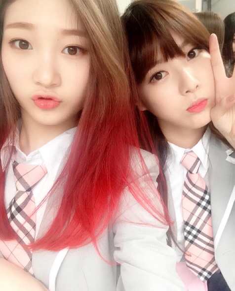 '프로듀스 101' 정채연, 이해인과 애교 셀카 "뿌우"