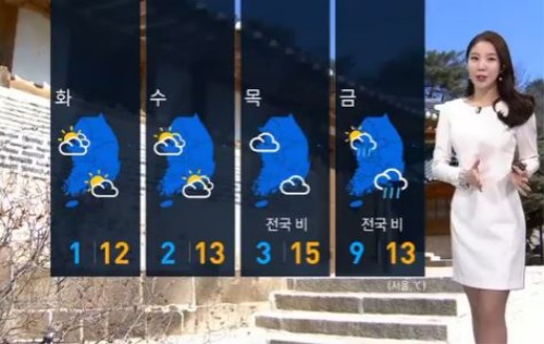 이번주 전국 날씨, 목·금 사이 전국 봄비