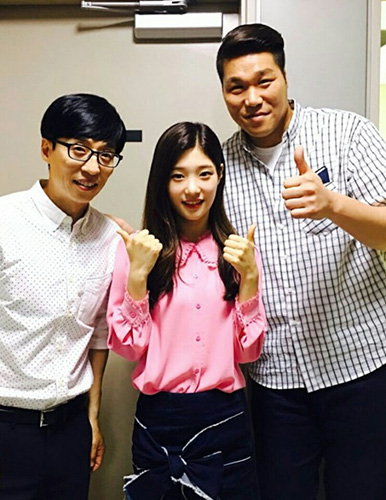 다이아 정채연, 유재석-서장훈과 함께 ‘동상이몽’ 출연 인증샷