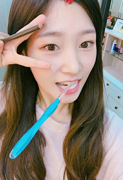정채연, 귀여운 인증샷 공개…노량진 핵미모 답네