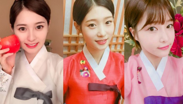 다이아, 한복 입은 고운 자태