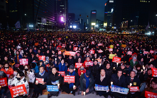 3일 광화문광장 촛불집회 현장(사진=더불어민주당 홈페이지)