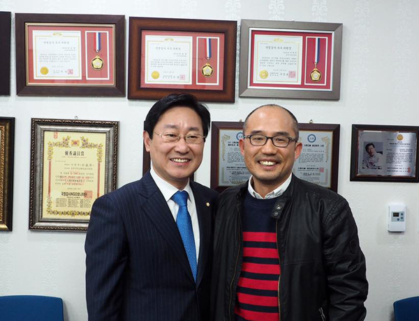 박범계 의원과 박상규 기자