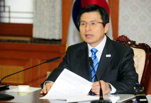 황교안 대통령 권한대행 총리(사진=총리실 홈페이지)