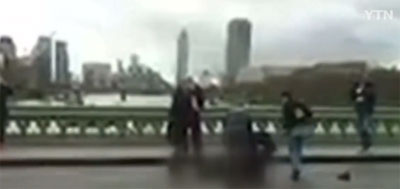 런던 테러, 갑자기 차량 돌진하더니...아비규환