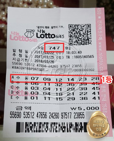 로또747회 1등당첨자 “세상에 이런 일이!” 소감 전해