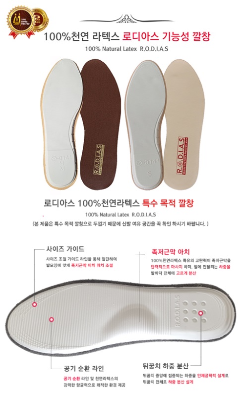 만성 족저근막염 증상 완화에 기능성 천연라텍스깔창 도움