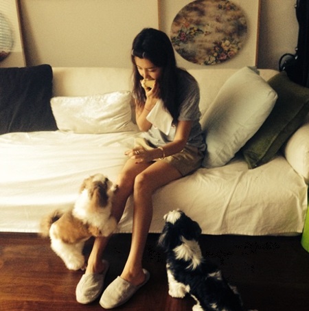 채정안, 편안한 옷차림 속 늘씬 각선미 뽐내…"반려견이 시선 강탈"