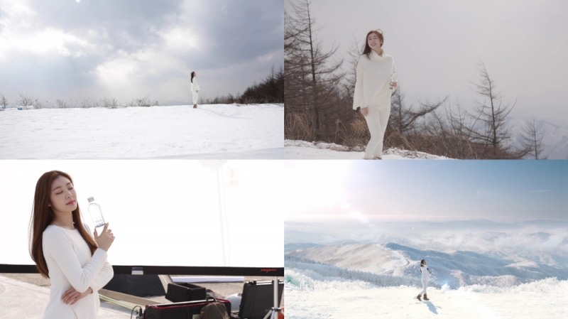 '강원평창수' 김연아 광고 비하인드 컷.(사진=코카-콜라사)