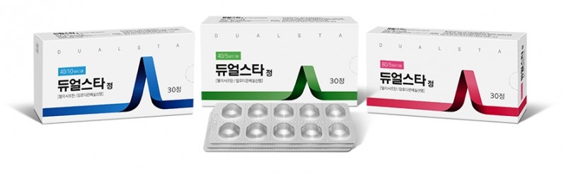 ▲고혈압 복합제 듀얼스타정 3종 시리즈(사진=국제약품 제공)