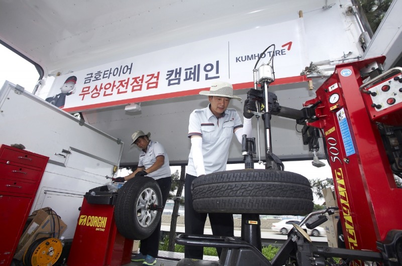 고속도로 무상 안전점검 캠페인 이미지. (사진= 금호타이어)