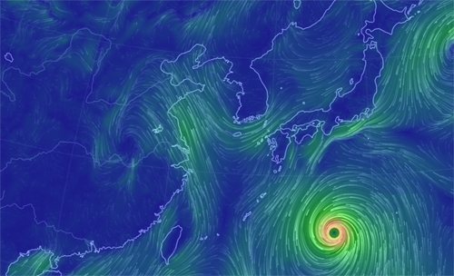 '북상' 태풍 노루 경로 서진하다 북서진...여전히 1급 대형태풍