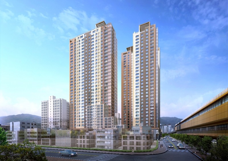 구서역 두산위브 포세이돈 주경투시도.(제공=두산건설)