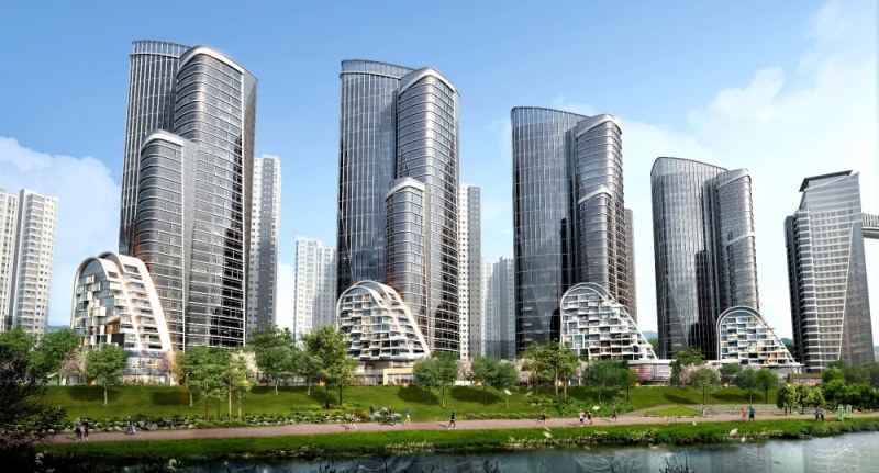 현대건설이 반포주공1단지에 제시한 물결투시뷰.(제공=현대건설)