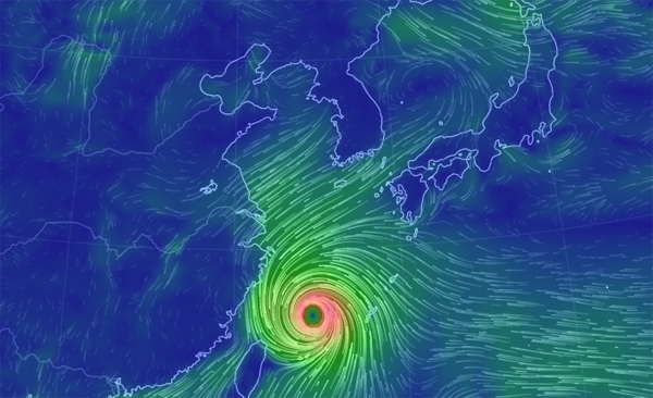 태풍경로, 여전히 매서운 탈림...본격적으로 日 본토로 진격