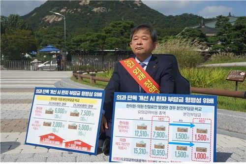 '무기한 단식' 선언한 김필건 한의협회장(사진 =대한한의사협회)