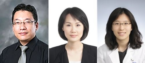 왼쪽부터 경희대학교치과병원 교정과 김성훈 교수, 김수정 교수, 안효원 교수(사진= 경희의료원)