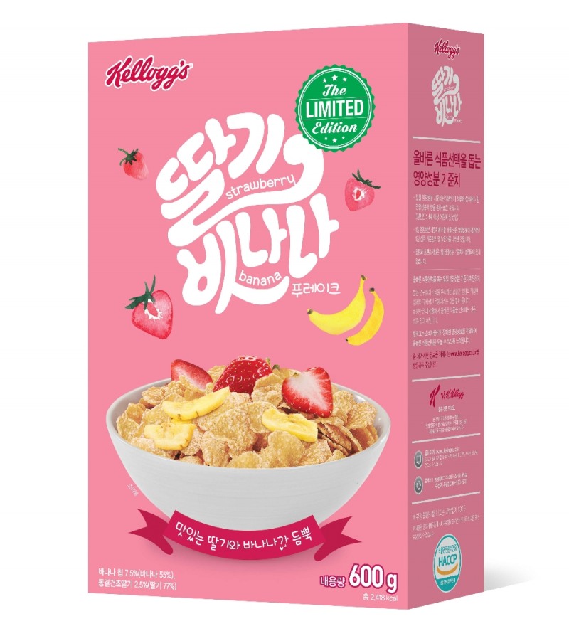 농심켈로그 딸기바나나 푸레이크.(사진=농심켈로그)