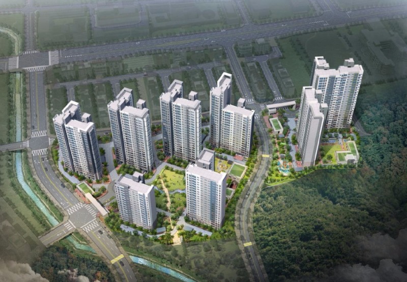의왕 장안지구 파크 2차 푸르지오 조감도.(사진=대우건설)