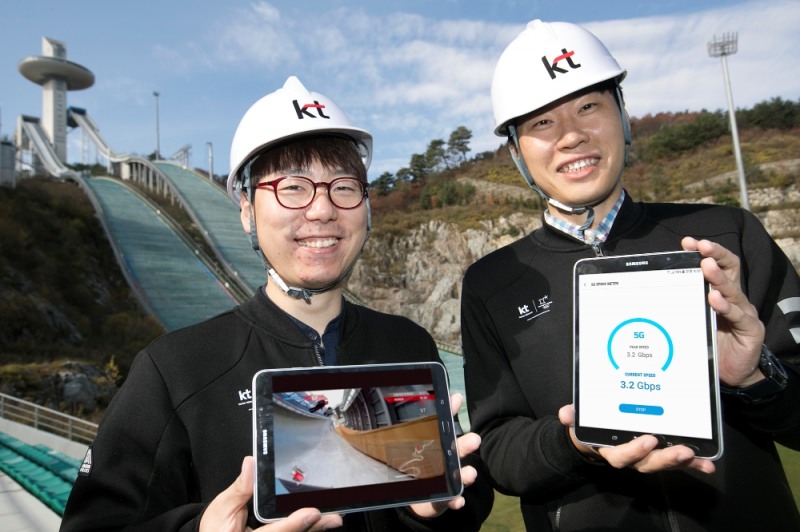 KT,  ‘평창 5G 규격’ 시범망 연동해 영상 전송 성공