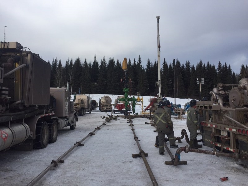 캐나다 서부 Wapiti 셰일가스 광구 현장. (사진=한국가스공사)