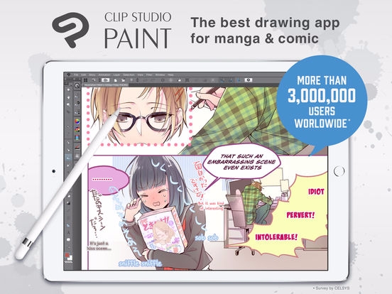 클립 스튜디오 페인트(CLIP STUDIO PAINT), 아이패드용 출시… 애플펜슬·와콤뱀브 지원