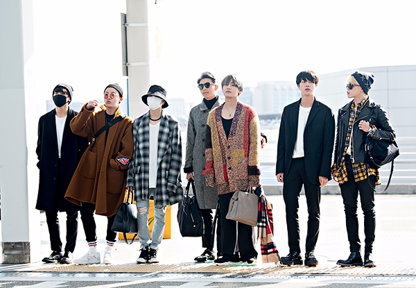 방탄소년단(BTS), 인천국제공항 출국 현장
