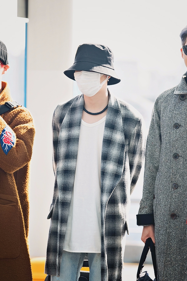 방탄소년단(BTS) 슈가, 인천국제공항 출국 현장