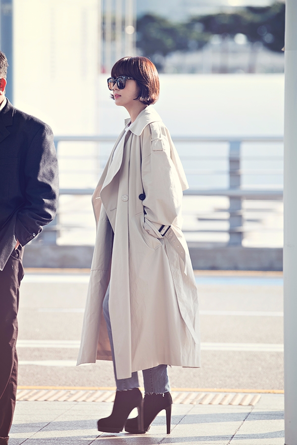 하지원, 인천국제공항 출국 현장