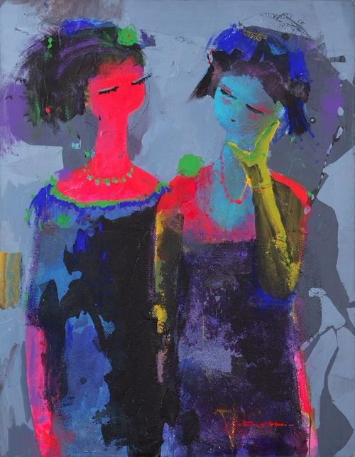 영희 작가의 작품 '그녀, 친구'(사진=유디치과)