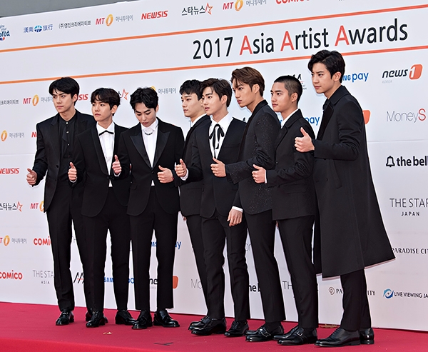 엑소, '2017 아시아 아티스트 어워즈(2017 AAA)' 레드카펫 행사