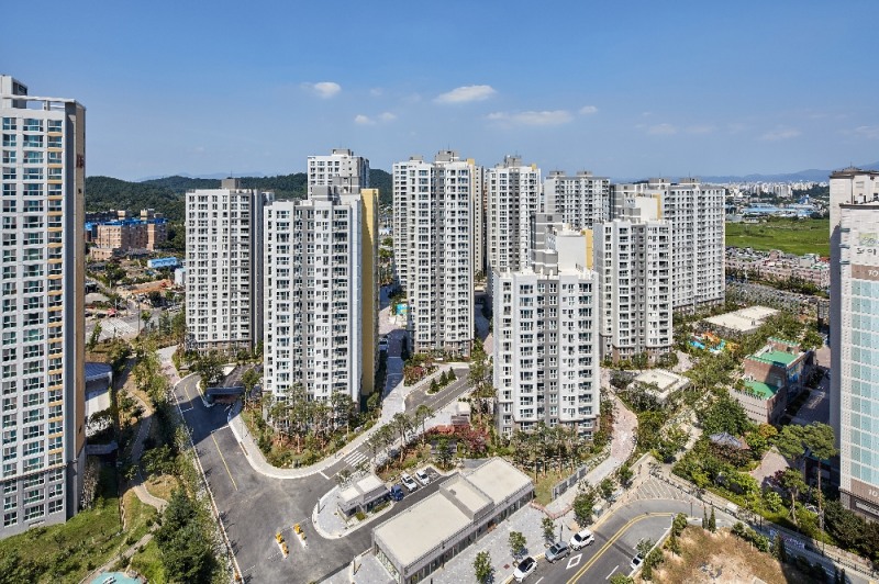 광주 선운 3BL 아파트 전경.(사진=한화건설)