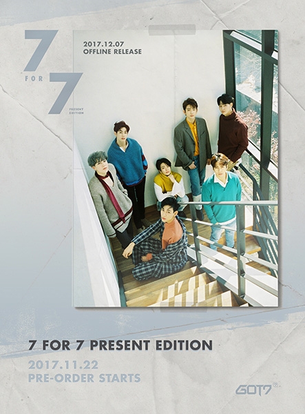 그룹 갓세븐, 내달 7일 리패키지 앨범 ‘7 FOR 7 PRESENT EDITION’ 발매