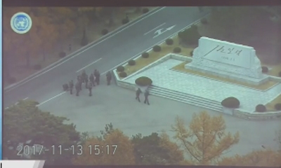 귀순 북한 병사, CCTV 보니 부리나케 쫒아와...정신없던 13일