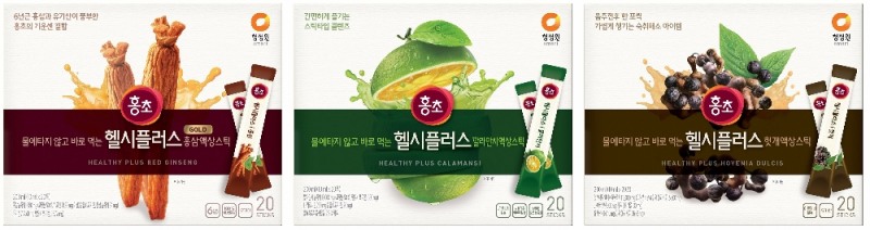 청정원, 스틱형 ‘홍초 헬시플러스’ 3종 출시