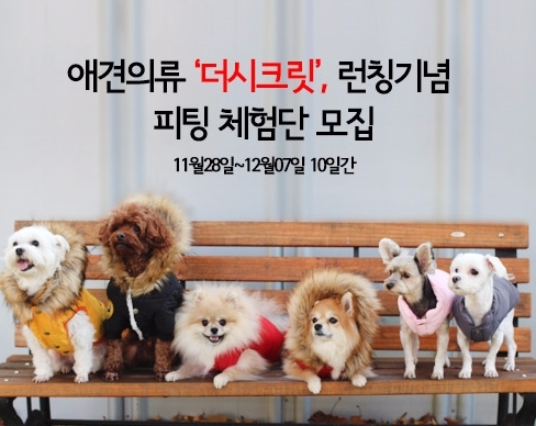 ‘더시크릿’ 강아지 피팅 체험단 모집