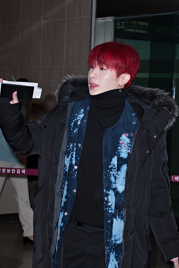 몬스타엑스(MONSTAX) 원호, 김포국제공항 출국 현장