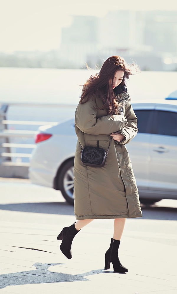 선미, 인천국제공항 출국 현장