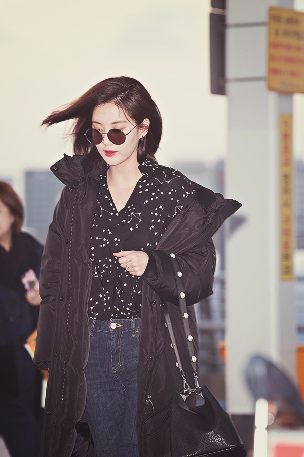 서현, 인천국제공항 출국 현장