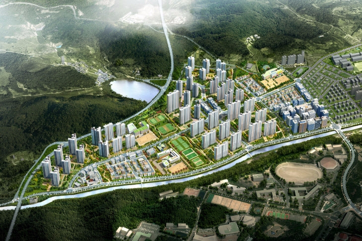 경산하양택지개발지구 상업용지 조감도.(사진=LH공사)