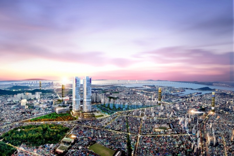 인천 효성해링턴 타워 인하 광역조감도.(사진=효성)