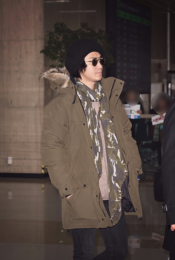 오구리슌, 김포국제공항 입국 현장